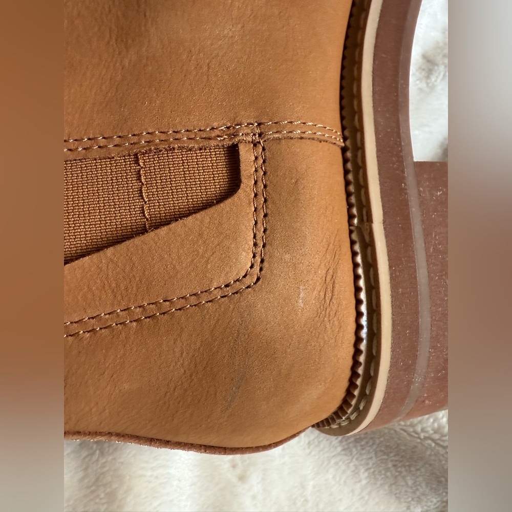 TOMS Women’s Dakota Water-Resistant Leather Chelsea Boots | Size 7.5 | Tan - Picture 3 of 8